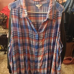 Terra & Sky Multicolor Plaid Button-Down Shirt